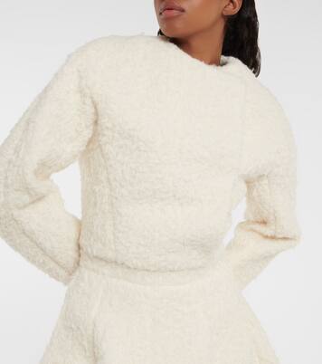 Abrigo de alpaca y algodón cropped | Alaïa