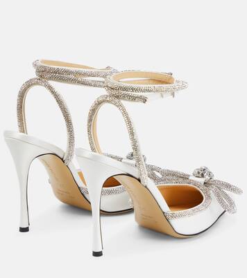 Pumps Double Bow in raso con decorazioni | Mach & Mach