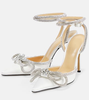 Pumps Double Bow in raso con decorazioni | Mach & Mach