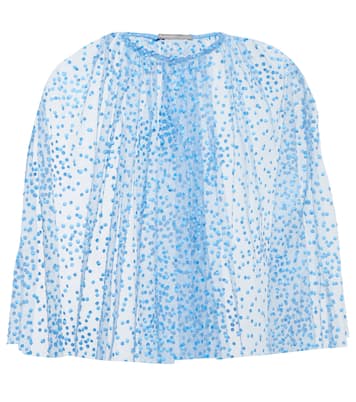 Dotted tulle cape | Monique Lhuillier