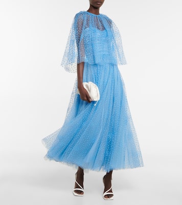 Dotted tulle cape | Monique Lhuillier