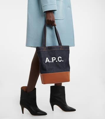 Axelle logo leather-trimmed tote bag | A.P.C.