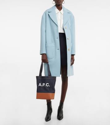 Axelle logo leather-trimmed tote bag | A.P.C.