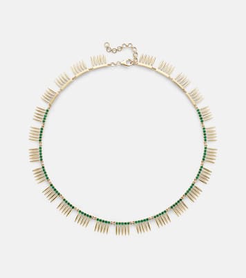 Collier Grass Sunny en or 18 ct et émeraudes | Ileana Makri