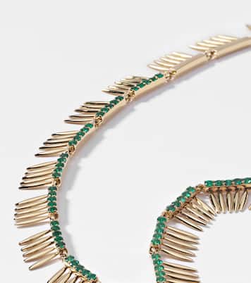 Collier Grass Sunny en or 18 ct et émeraudes | Ileana Makri