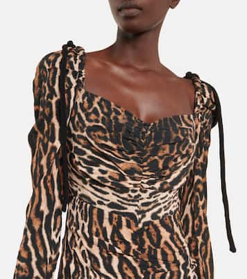 Robe midi à motif léopard | Proenza Schouler