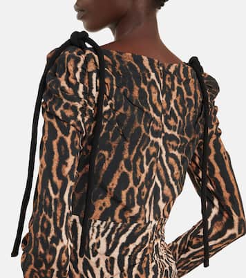 Robe midi à motif léopard | Proenza Schouler