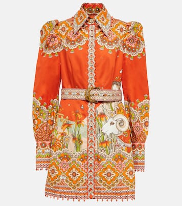 Kaleidoscope Aries cotton-blend shirt dress | Zimmermann