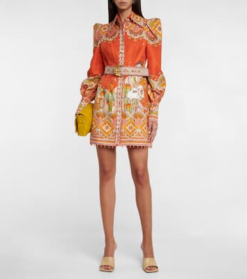 Kaleidoscope Aries cotton-blend shirt dress | Zimmermann
