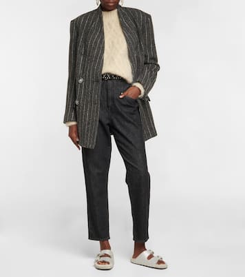 Sandali Lennyo in pelle e shearling | Isabel Marant
