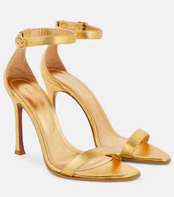 Kim metallic leather sandals | Amina Muaddi