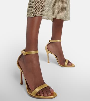 Kim metallic leather sandals | Amina Muaddi
