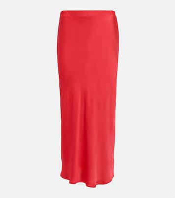Falda midi Aubree de satén | Velvet