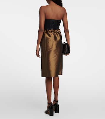 Falda midi de satén acampanada | Maison Margiela