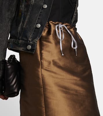 Falda midi de satén acampanada | Maison Margiela