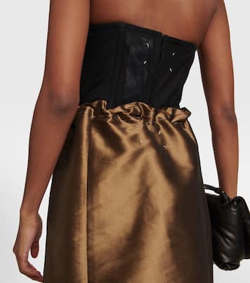 Falda midi de satén acampanada | Maison Margiela