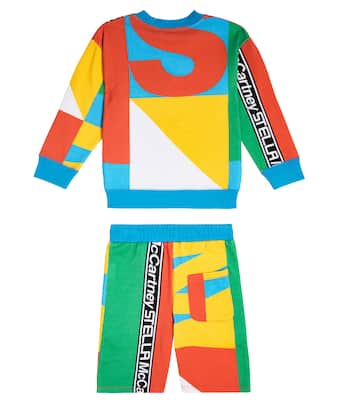Printed cotton sweatshirt and shorts set | Stella McCartney Kids