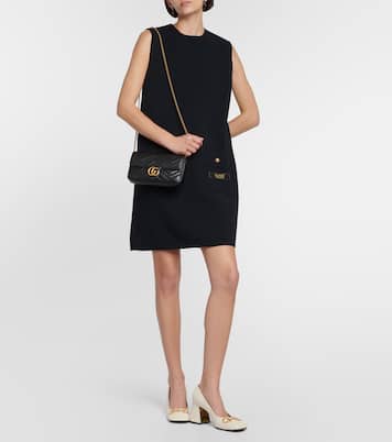 Portafoglio con catena in pelle GG Marmont | Gucci