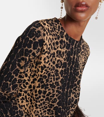 Jersey estampado con ribete de plumas | Valentino
