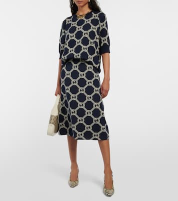 Top GG en jacquard de laine mélangée | Gucci