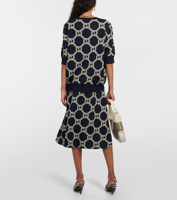 Top GG en jacquard de laine mélangée | Gucci