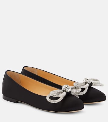 Double Bow satin ballet flats | Mach & Mach