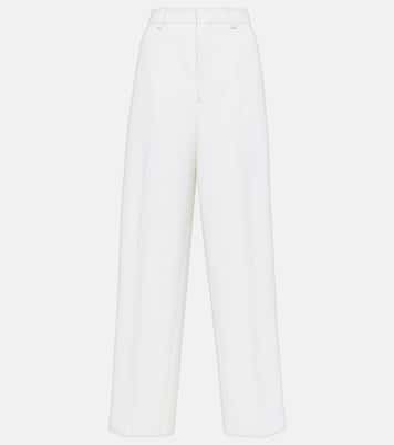 High-rise wool-blend wide-leg pants | Ami Paris