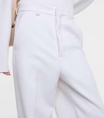 High-rise wool-blend wide-leg pants | Ami Paris