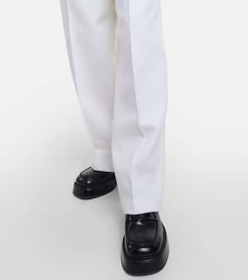 High-rise wool-blend wide-leg pants | Ami Paris