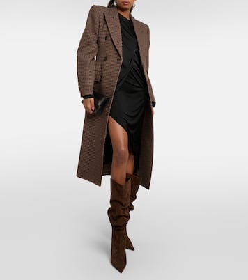 Stivaletti Jahleel 95 in suede | Amina Muaddi