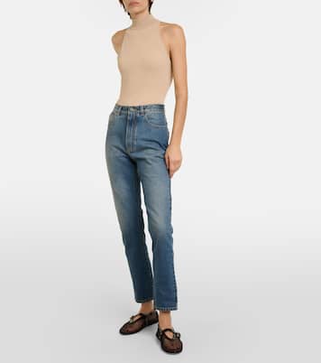 Halterneck jersey bodysuit | Alaïa
