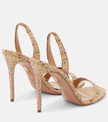 So Nude 105 raffia slingback sandals | Aquazzura
