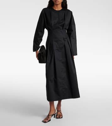 Gathered cotton midi dress | CO