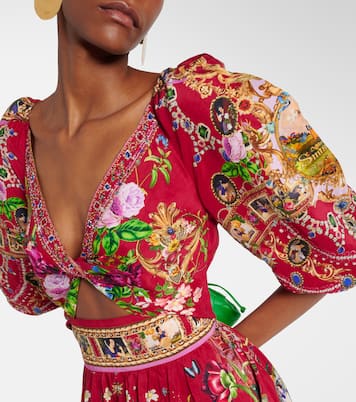 x Disney® linen and silk minidress | Camilla