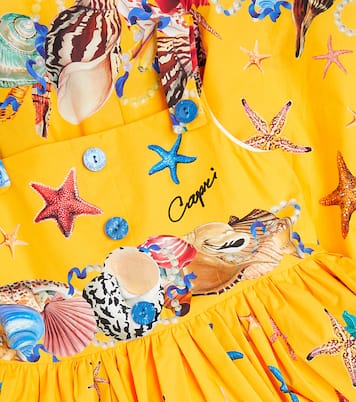 Vestido Capri de popelín de algodón estampado | Dolce&Gabbana Kids
