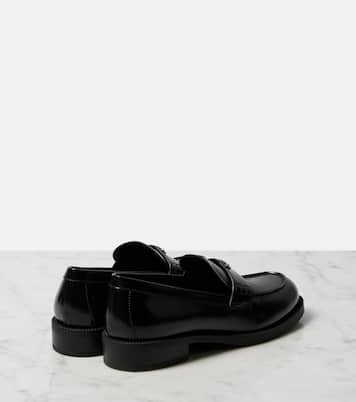 Mocassins en cuir à logo | Prada