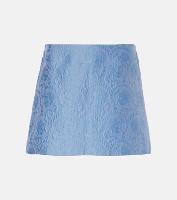 Minifalda de mezcla de algodón y seda | Dolce&Gabbana