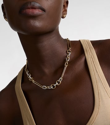 Collar de cadena de oro de 18 ct con diamantes | FoundRae