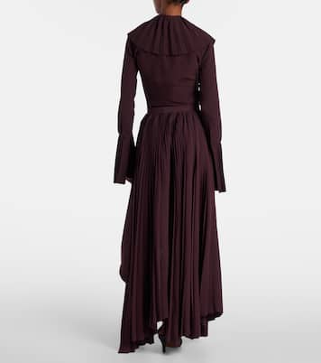 Plissé asymmetric maxi skirt | McQueen