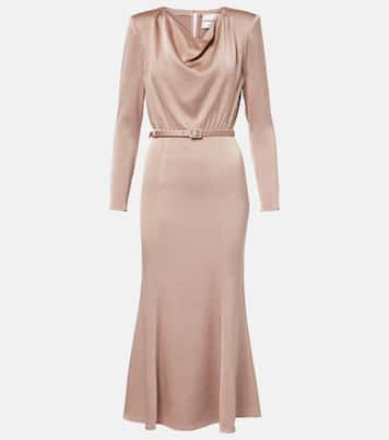 Abito midi in crêpe di raso | Roland Mouret