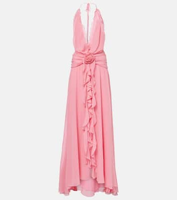 Abito lungo in georgette di seta | Blumarine