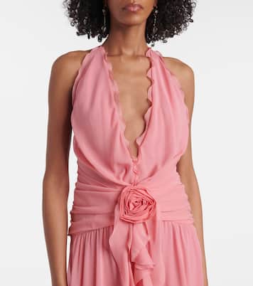 Abito lungo in georgette di seta | Blumarine