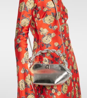 Bou Mini metallic leather shoulder bag | Ganni