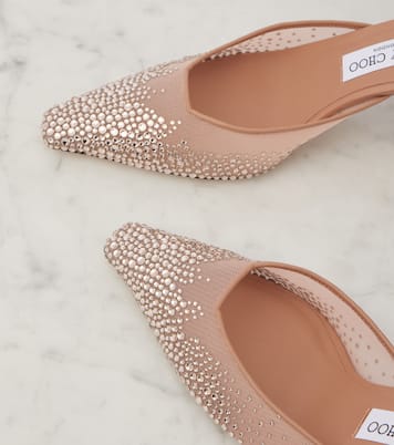 Mules Vivi 65 in mesh con cristalli | Jimmy Choo