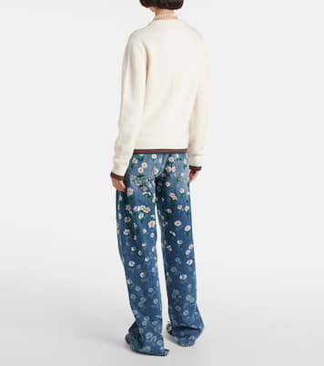 Pullover Web Stripe aus Wolle und Kaschmir | Gucci