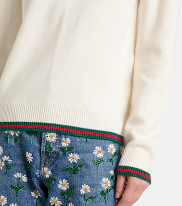 Pullover Web Stripe aus Wolle und Kaschmir | Gucci