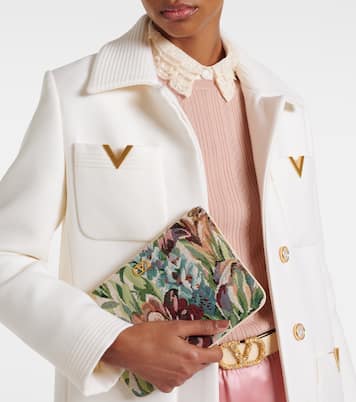 VLogo Signature Small jacquard pouch | Valentino Garavani
