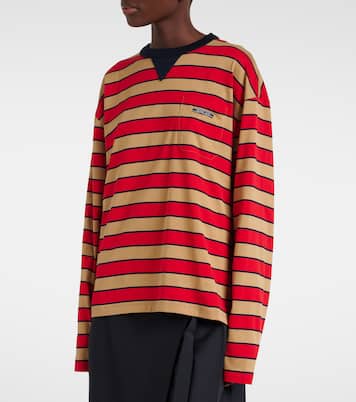 Top in jersey di cotone a righe | Prada