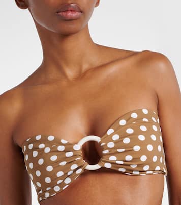 Top de bikini bandeau Coronada a lunares | Marysia