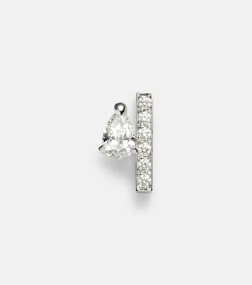 Orecchino singolo Serti Sur Vide in oro bianco 18kt con diamante | Repossi